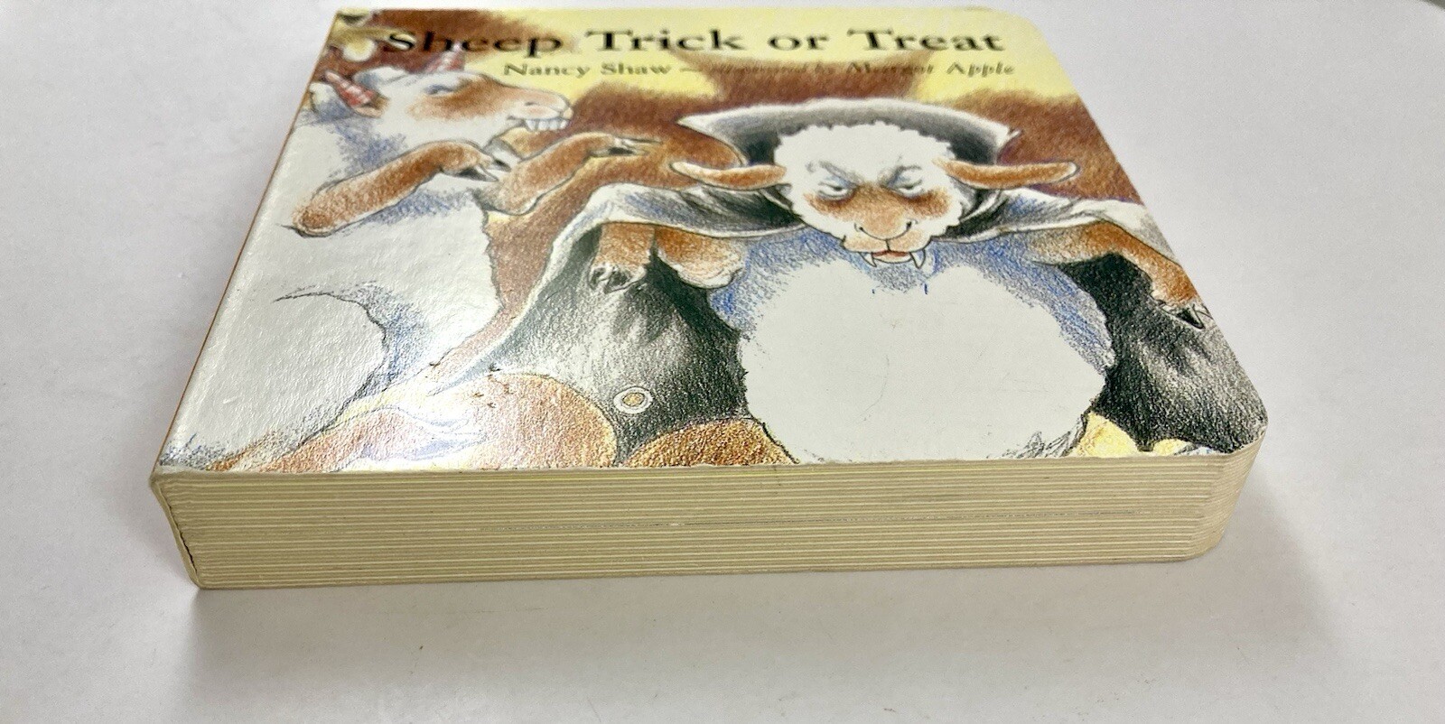 Sheep Trick or Treat by Nancy Shaw E. 1997 Halloween Board Book 5” X 5” 26 Pages