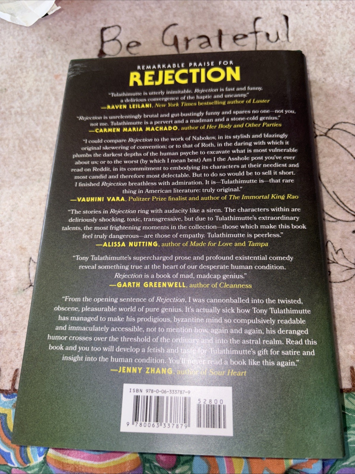 Rejection : Fiction by Tony Tulathimutte (2024, Hardcover)