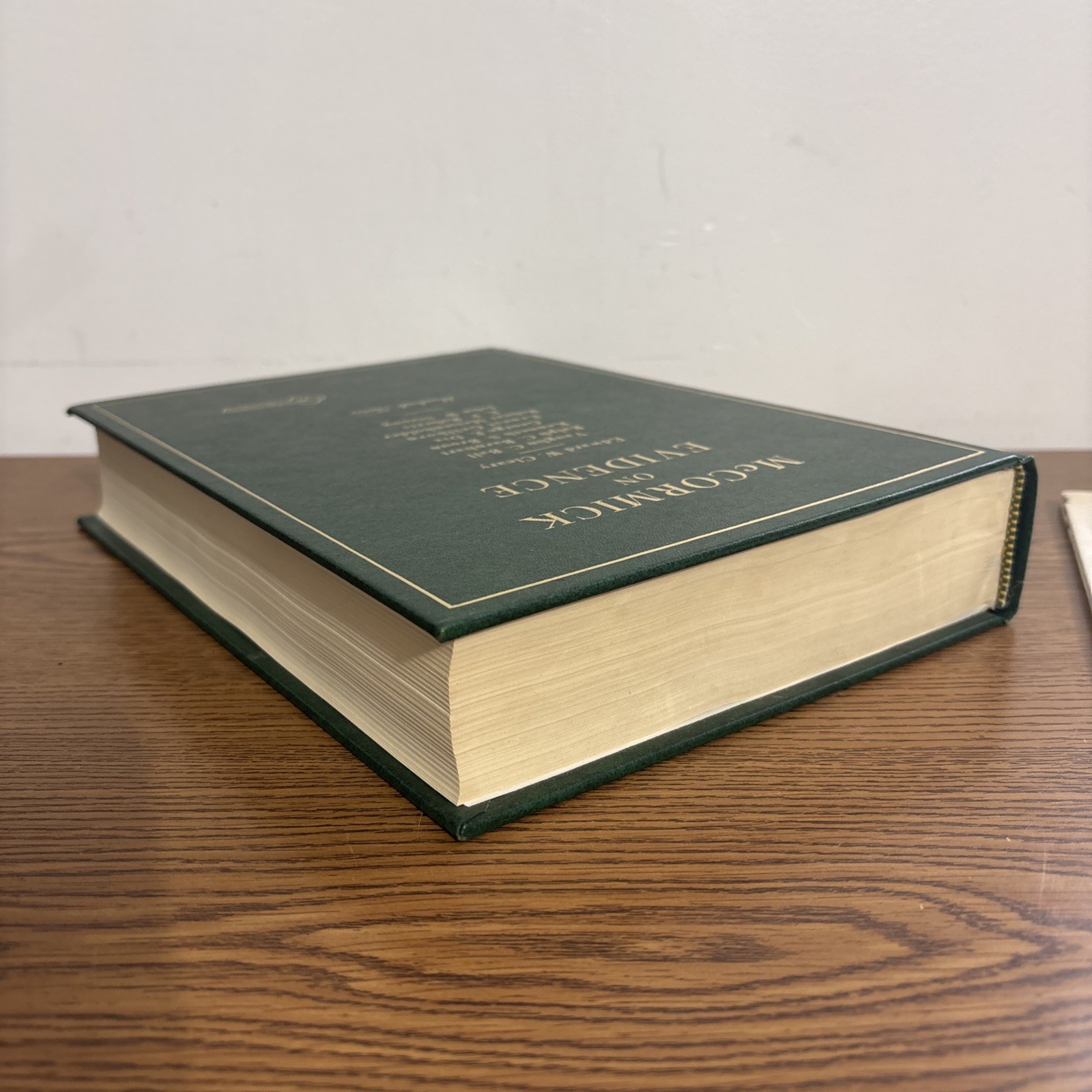 McCormick on Evidence Hardcover Edward Cleary 1972 Edition With Updated Revision