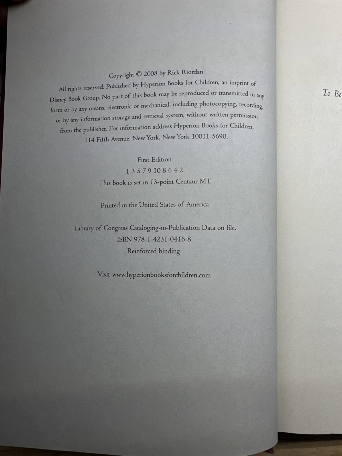 „The Battle Of The Labyrinth“ Hardcover Book-Rick Riordan First Edition Signed