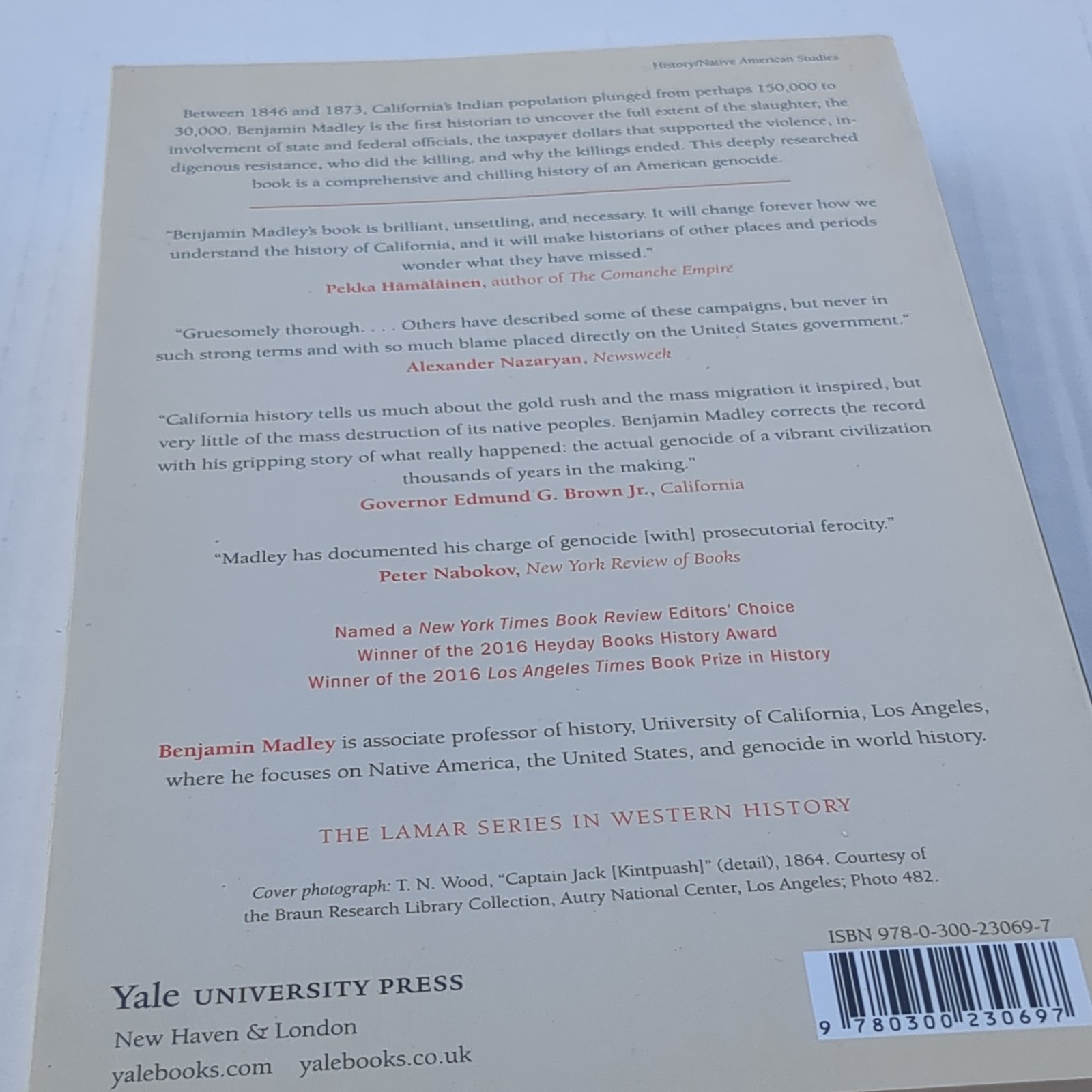 Yale University Press American Genocide Benjamin Madley Trade Paperback 2017