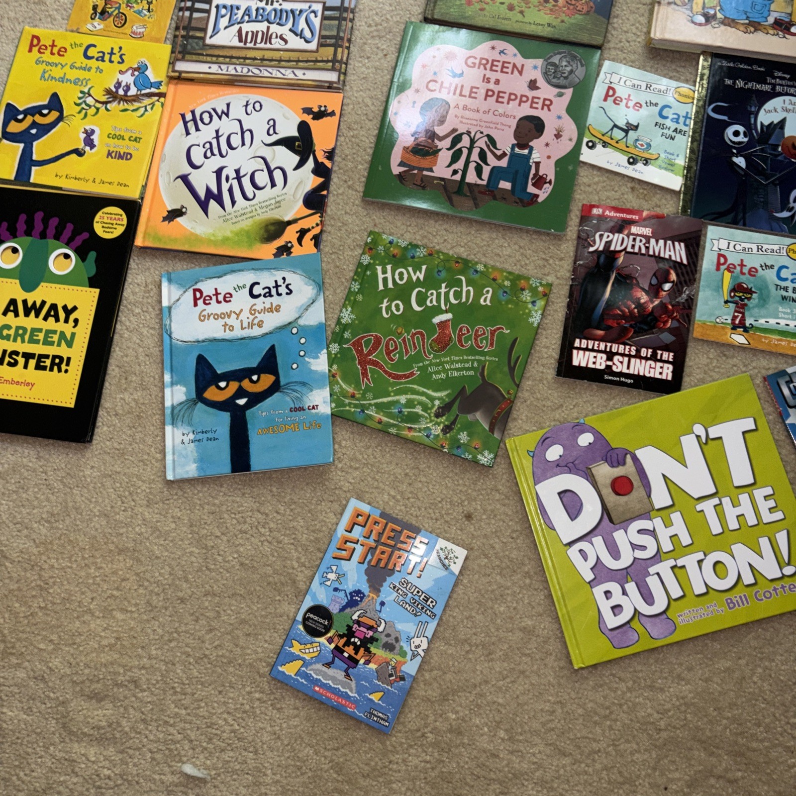 Lot of 30 Toddler Pete The Cat Kindergarten Marvel Books Miscellaneous