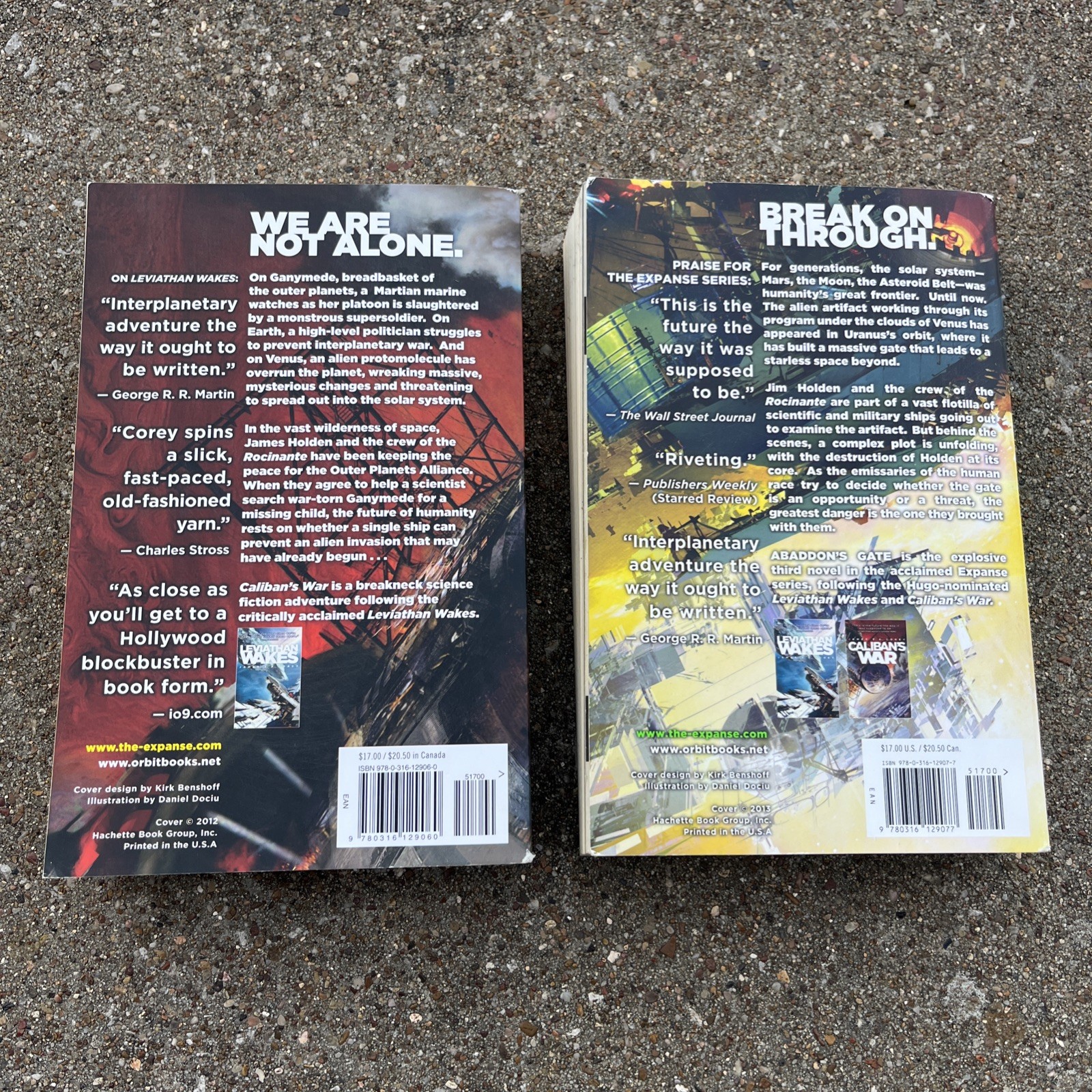 The Expanse series: Caliban’s War and Abaddon’s Gate Paperback Books