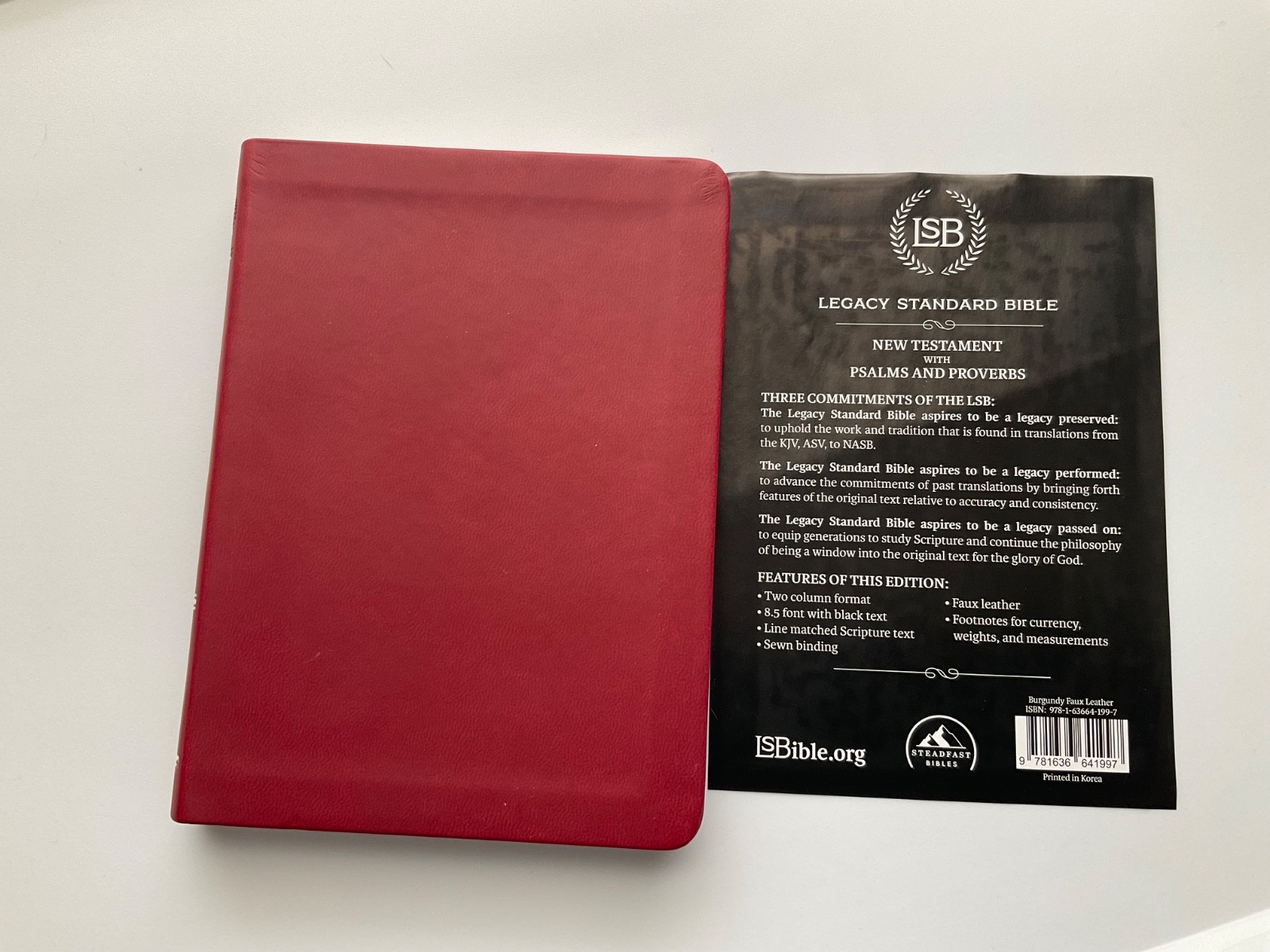 LSB New Testament Psalms Proverbs Legacy Standard Bible