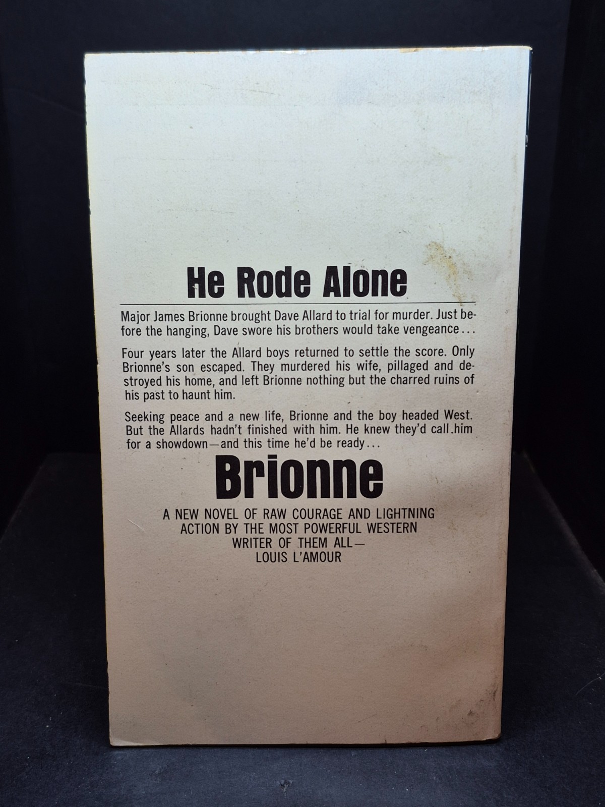 Brionne: Louis L’Amour New Bantam Edition (S7037) 1971