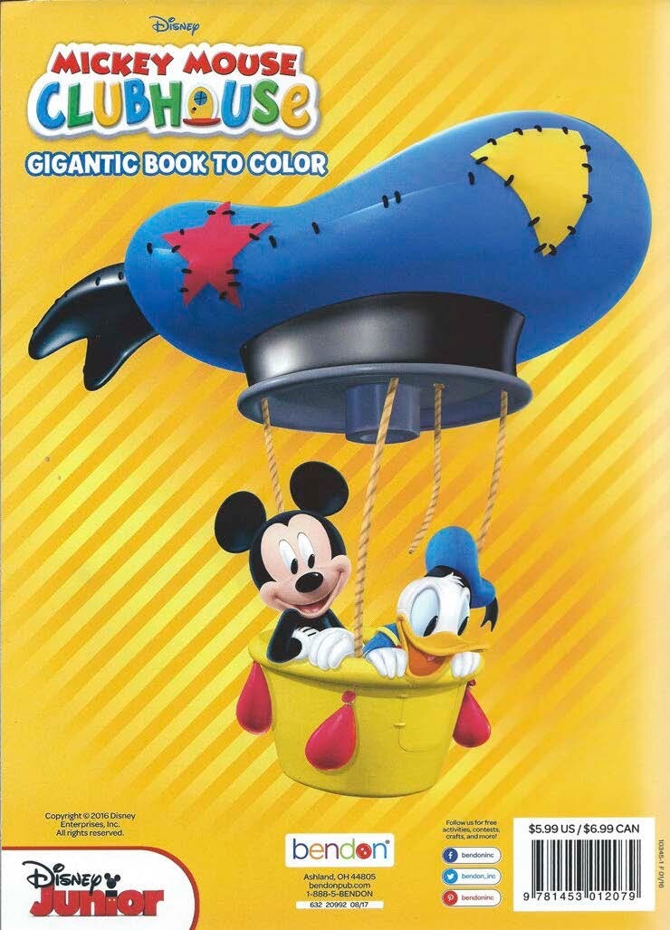 224 Page Disney Mickey Minnie Mouse Coloring Book Children’s Boys Girls Kids