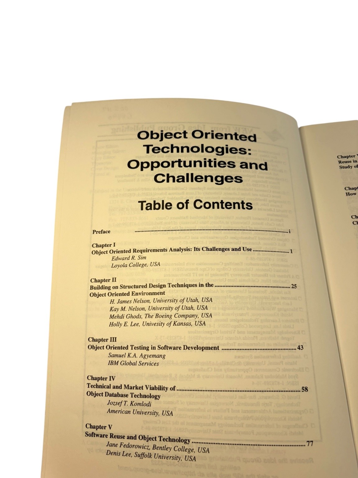 Object Oriented Technologies Rick Gibson 2000 Computer Science Idea Group