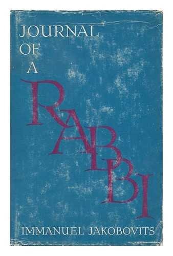 Journal of a rabbi Jakobovits, Immanuel
