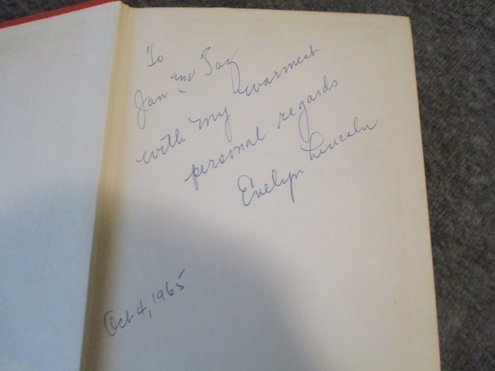 SIGNED MY TWELVE YEARS WITH JOHN F KENNEDY-EVELYN LINCOLN 1ST ED- JFK NAVAL AIDE