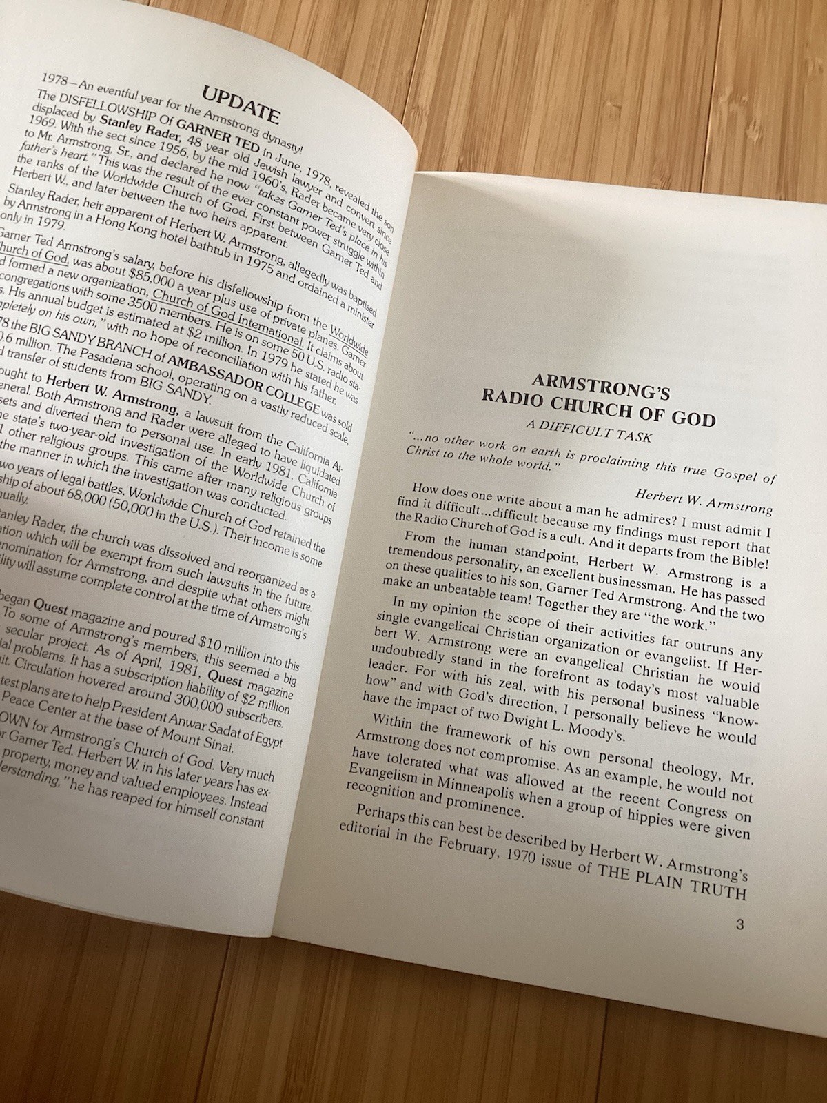 Salem Kirban Doctrines Of Deception Armstrong’s Church Of God Paperback