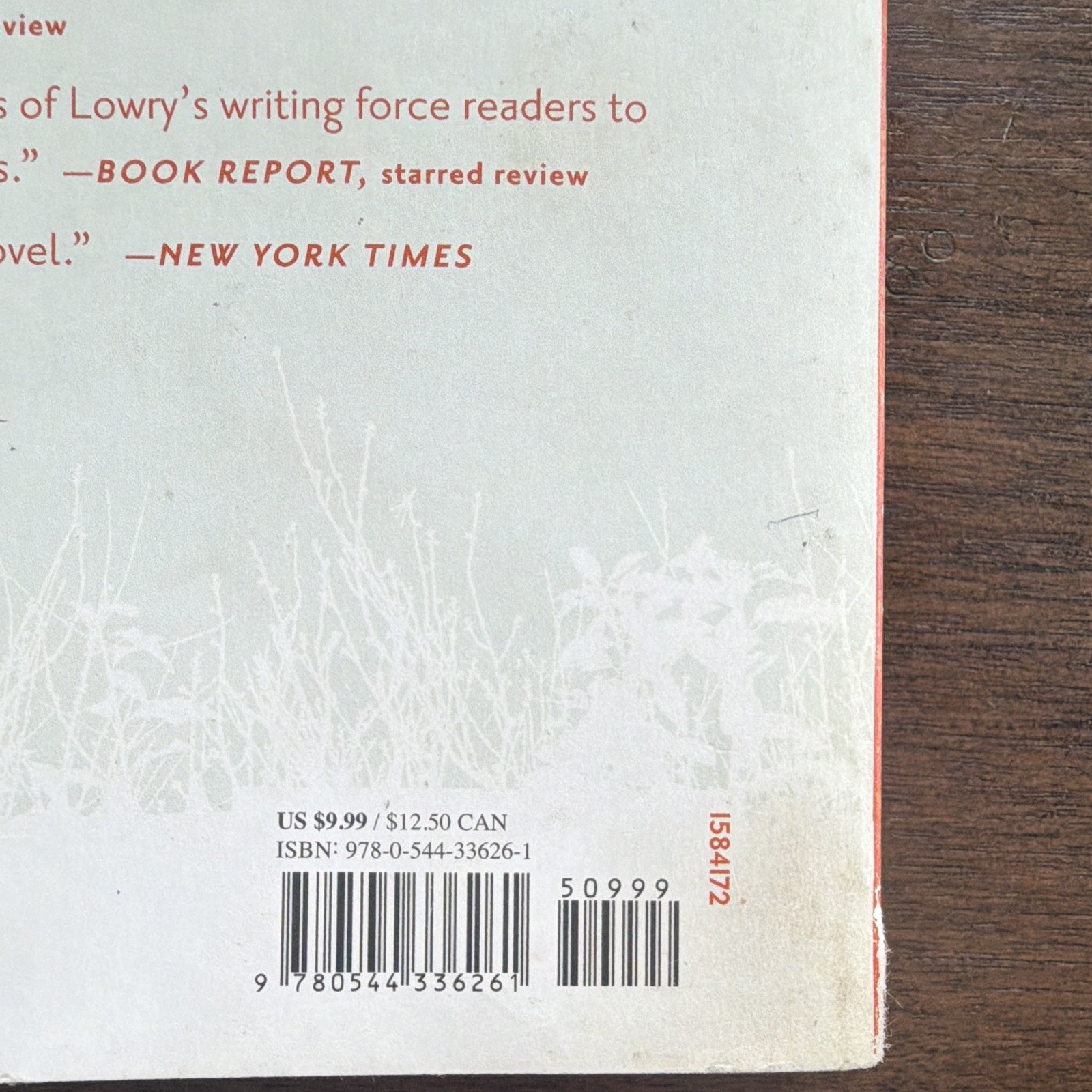 The Giver Lois Lowry PB Clarion Books Young Adult Fiction Novel English