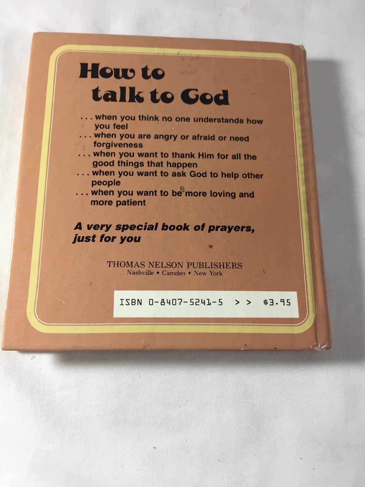 „PRAYERS FOR BOYS“ BOOK – 123 PAGES – 1981 – Pocket Size