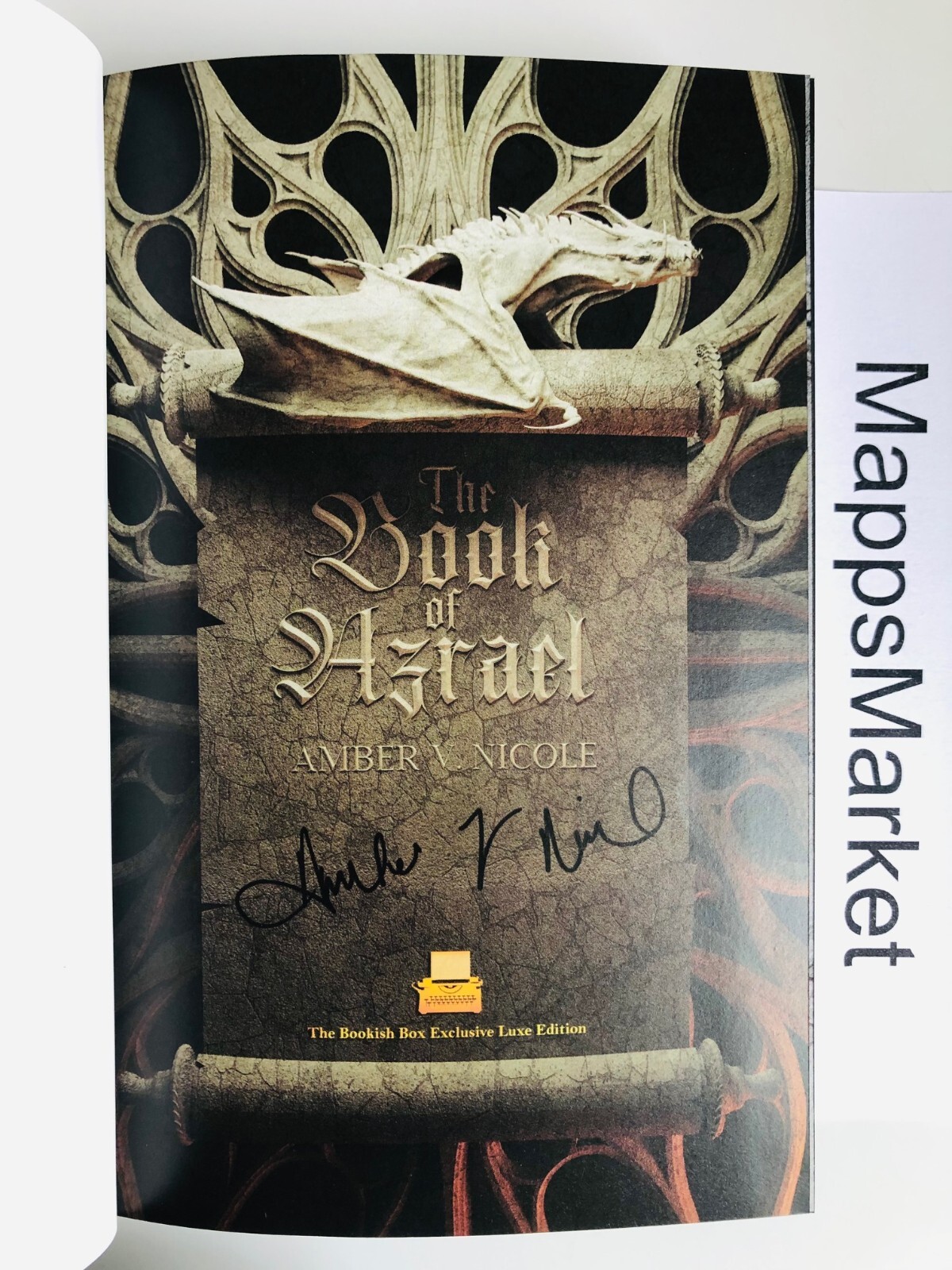 SIGNED IN PERSON The Book of Azrael by Amber V. Nicole BOOKISH Gods & Monsters 1