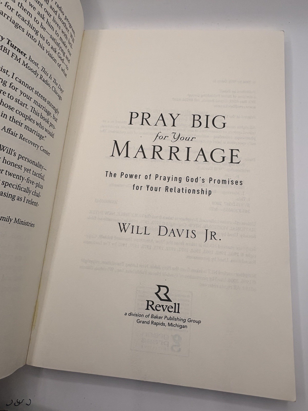 ‚Pray Big For Your Marriage‘ By Will Davis Jr.