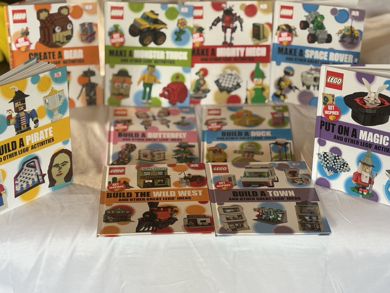 LEGO DK Building Ideas Hardcover Books 10 In The Set. Make A Mech Pirate Or Town