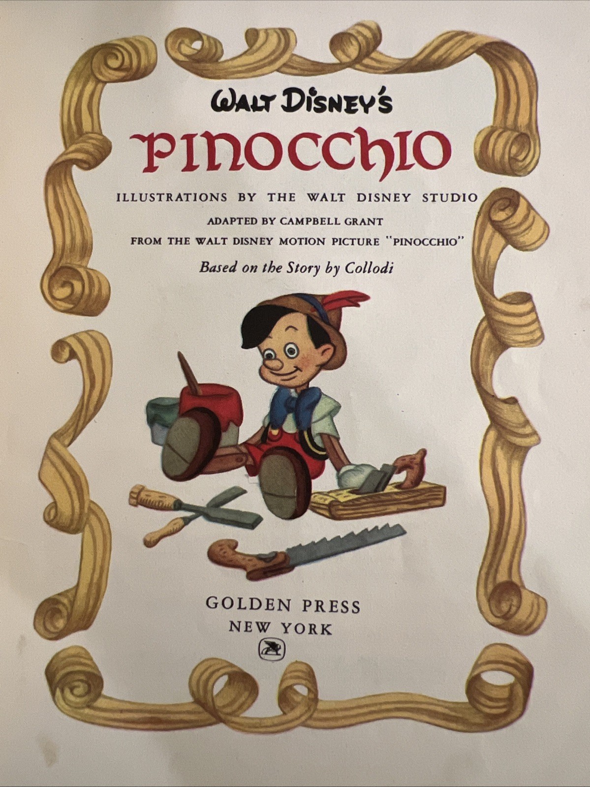 Vintage A Little Golden Book Disney’s Pinocchio 1969 .39 D100 #4384