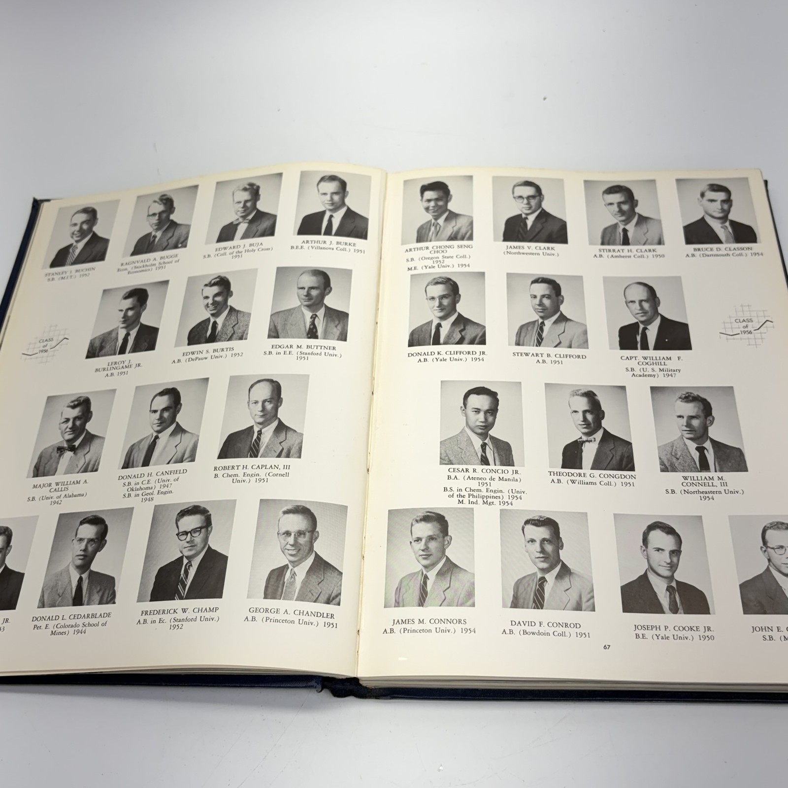 1956 Harvard Business School Annual Report Yearbook Vintage HBS Blue Hardcover