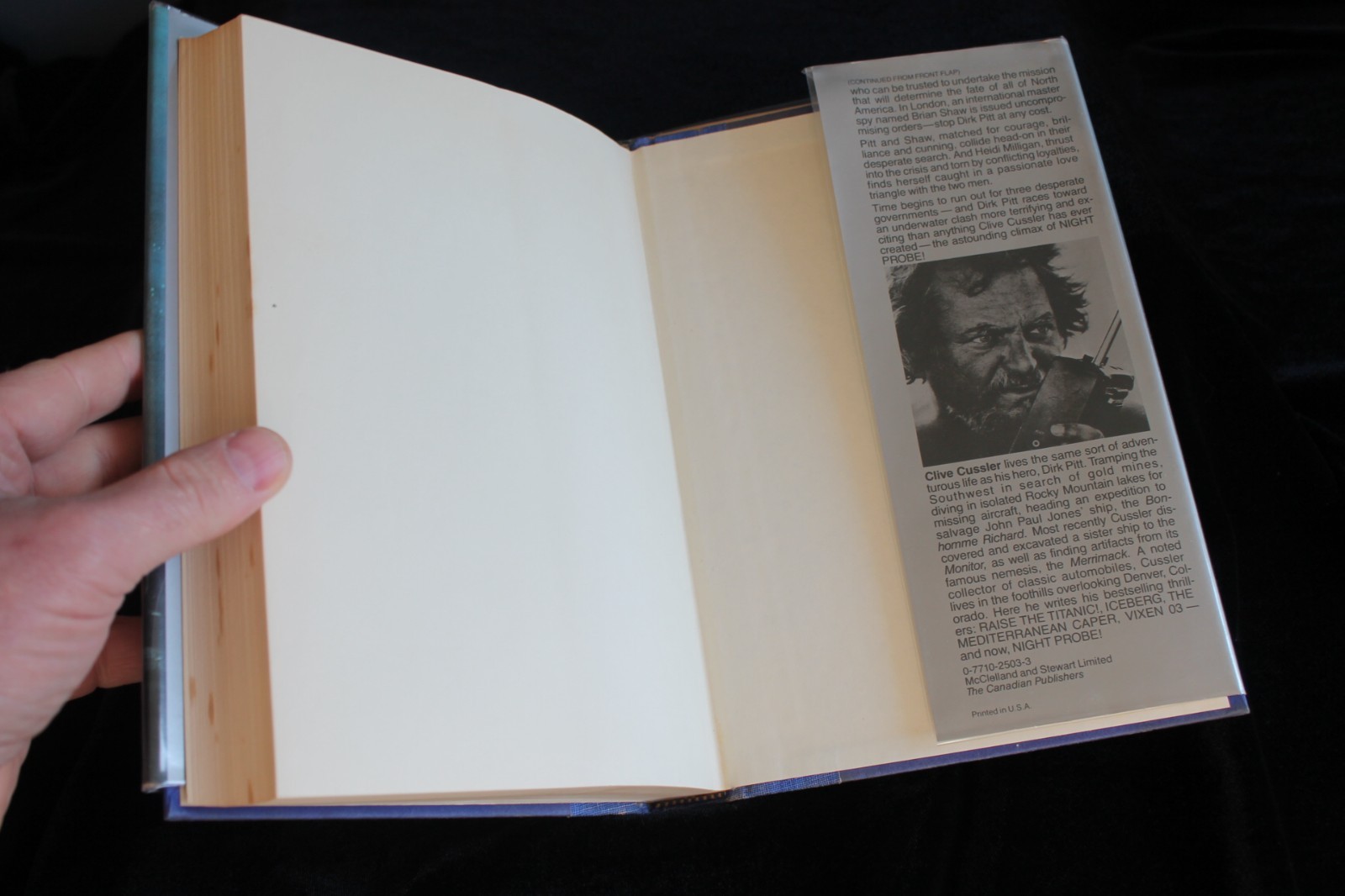 Clive Cussler – NIGHT PROBE! – 1st/1st Hardcover Signed Title Page Night Probe