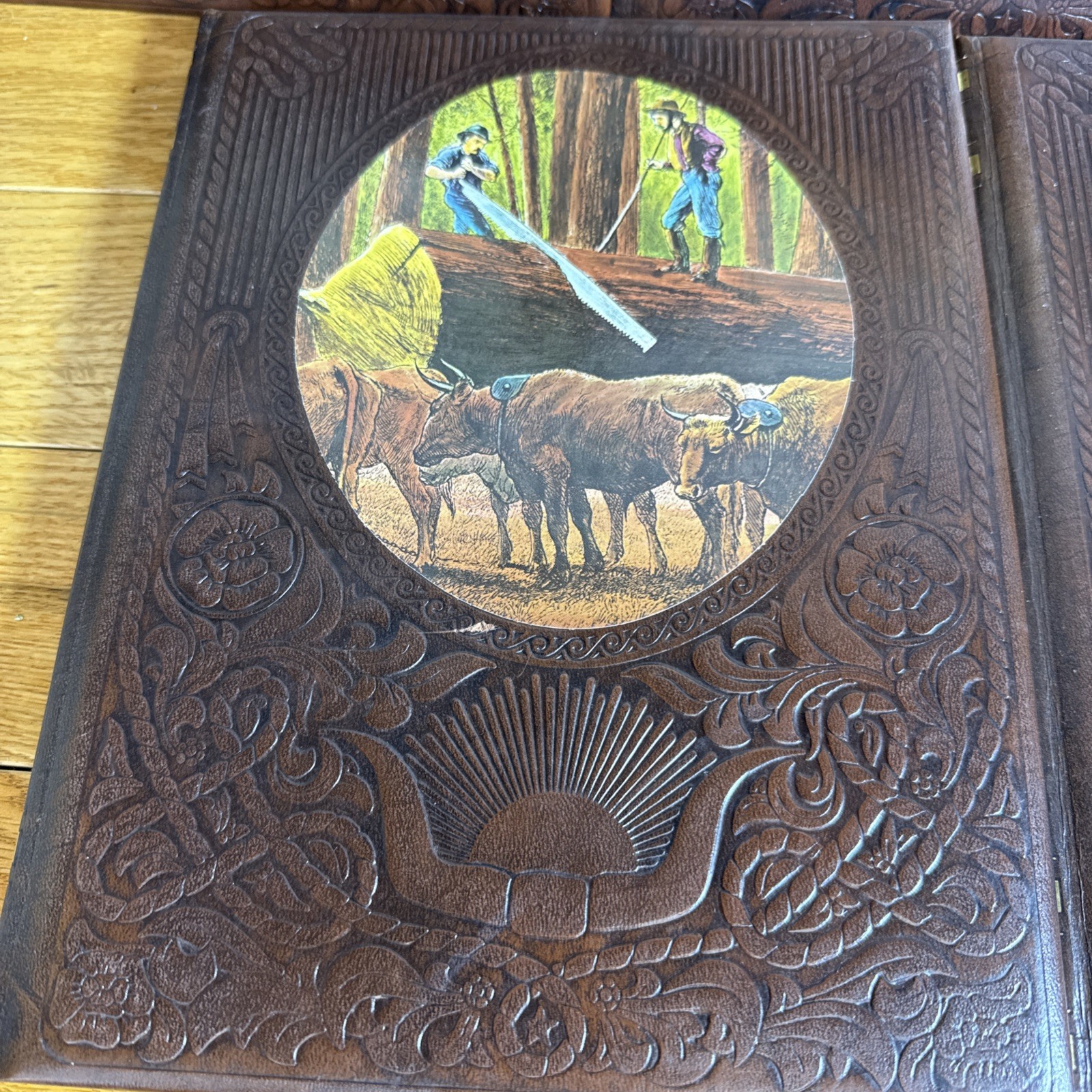 Lot 5 Vintage The Old West Series Time Life Books Cowboys Railroader Leatherette