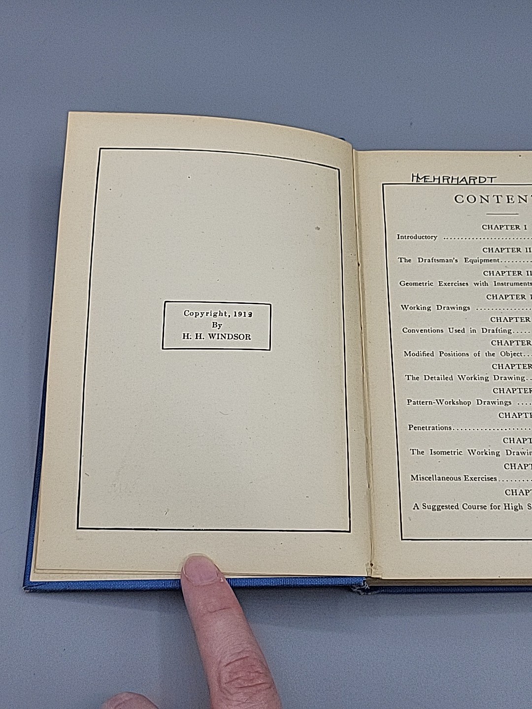 A PRACTICAL COURSE IN MECHANICAL DRAWING – WILLIAM F WILLARD HARDCOVER BOOK 1912