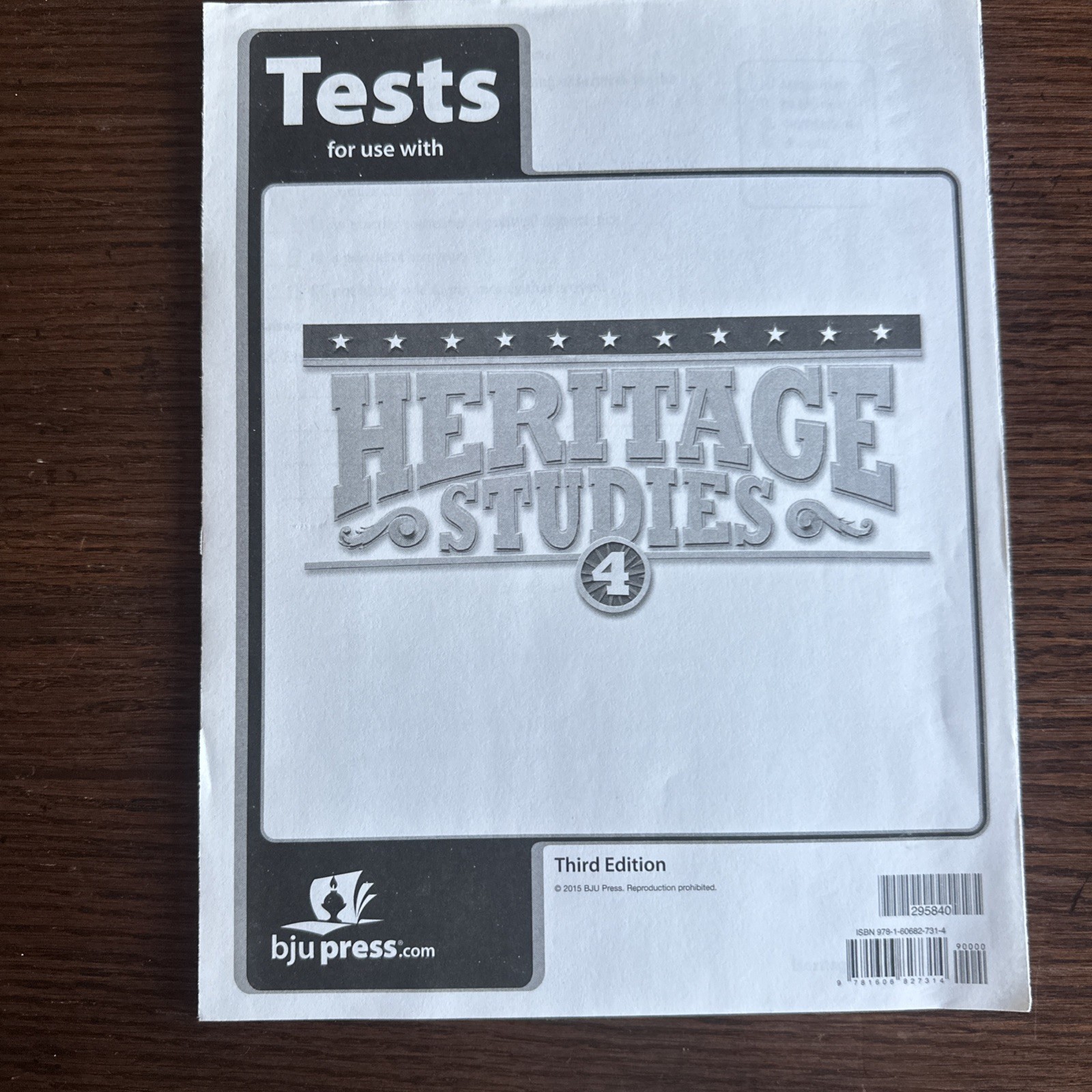 BJU Press Heritage Studies 4 Test 3rd Edition Test Package