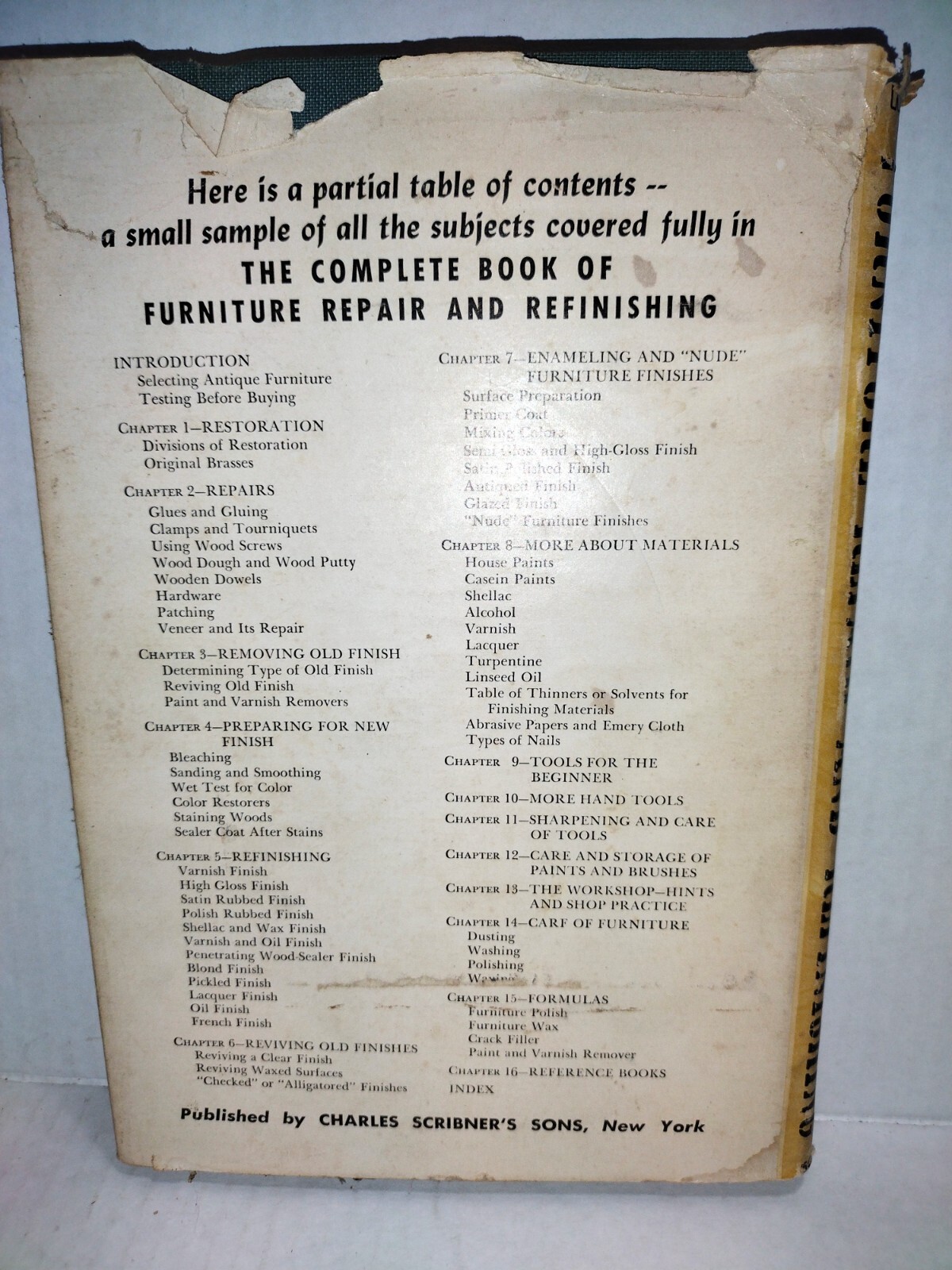 Complete Book of Furniture Repair and Refinishing 1950 Ralph Kinney