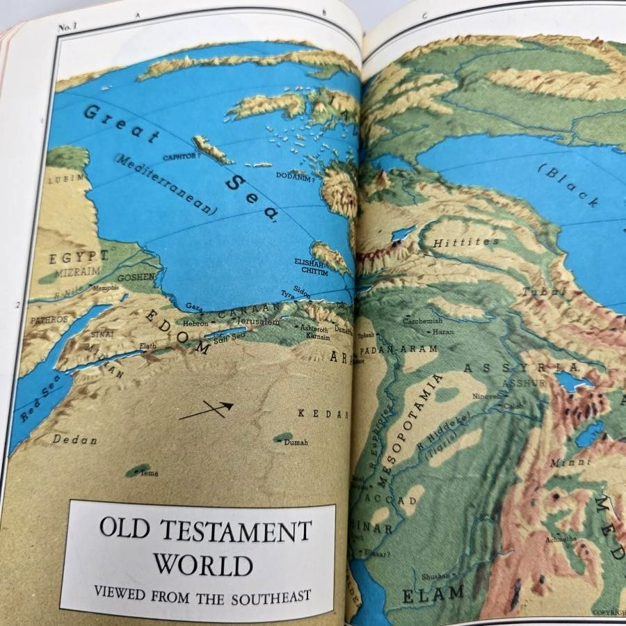 Holy Bible KJV King James Black American Bible Society 1961 Maps Book Vintage