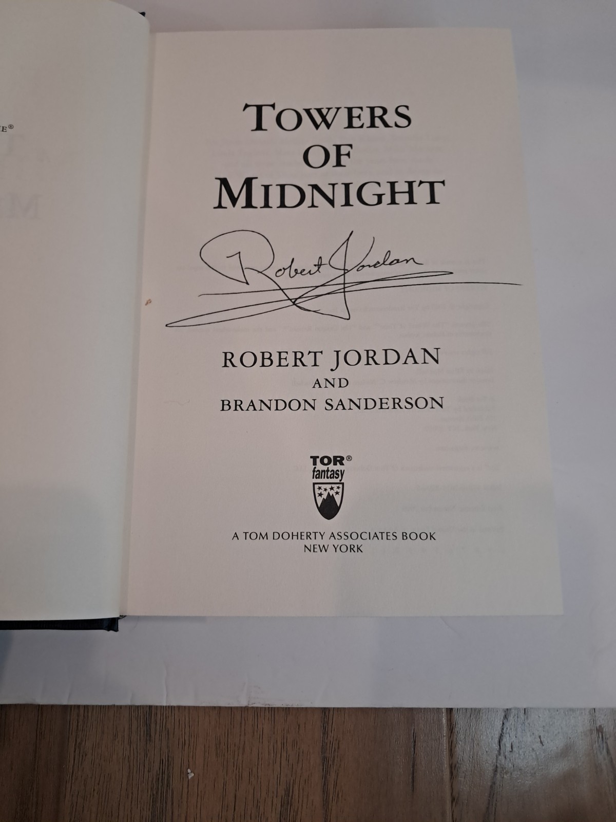 ‚Auto Signed‘ Wheel of Time: Towers of Midnight by Robert Jordan J