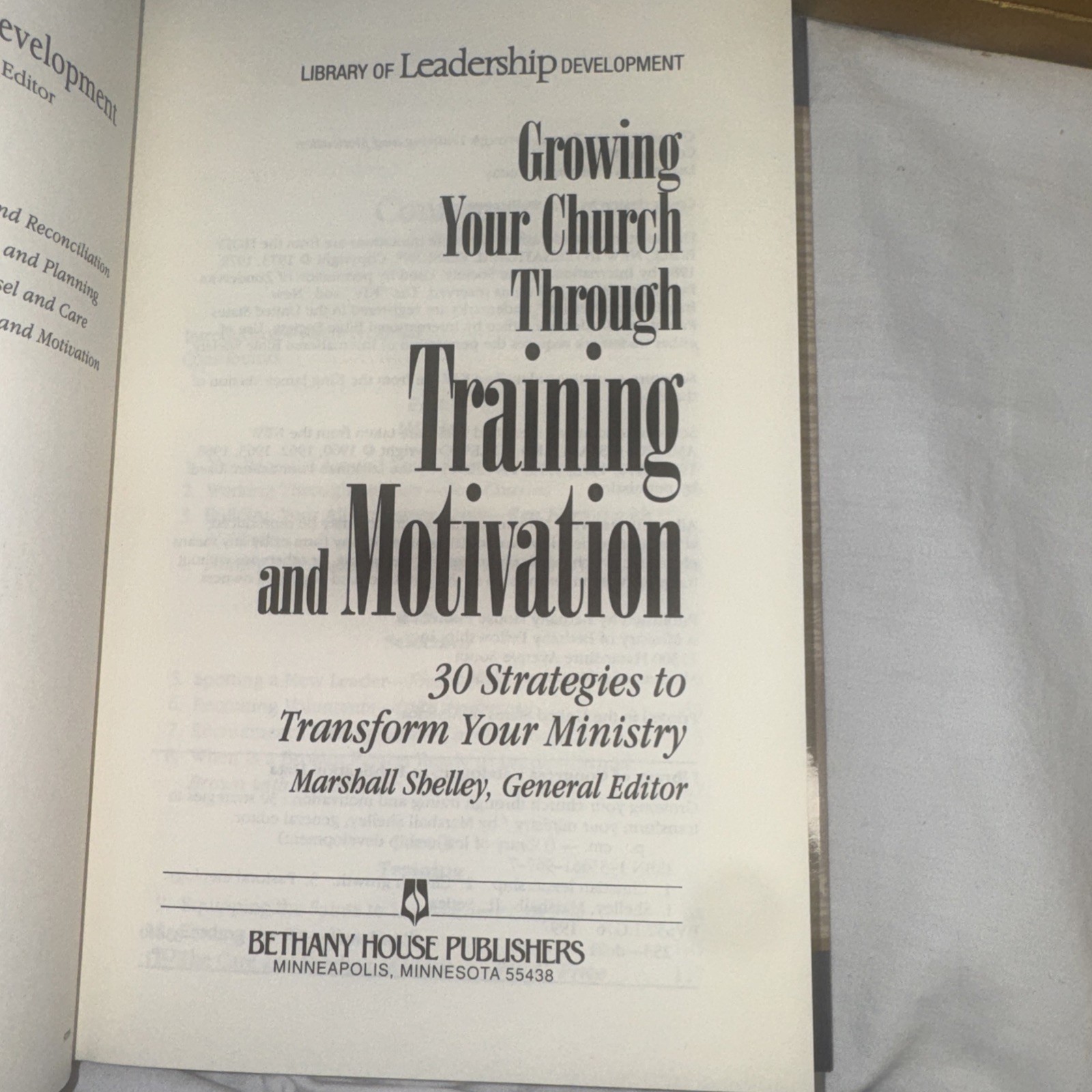 Library of leadership development Bethany house Marshall Shelley, editor vol 1-4