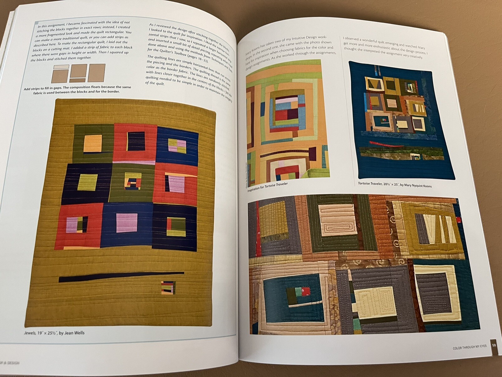 INTUITIVE COLOR & DESIGN: ADVENTURES IN ART QUILTING By Jean Wells*signed*