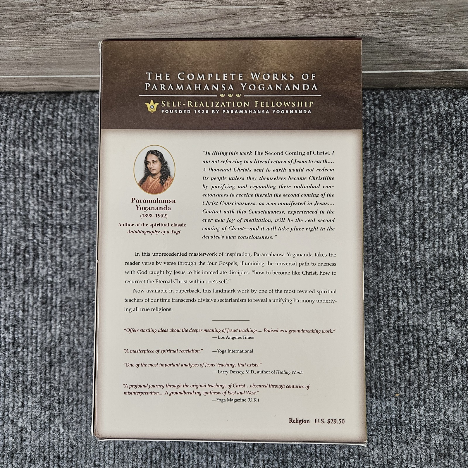 Second Coming of Christ Paramahansa Yogananda 2 Volume Boxed Set