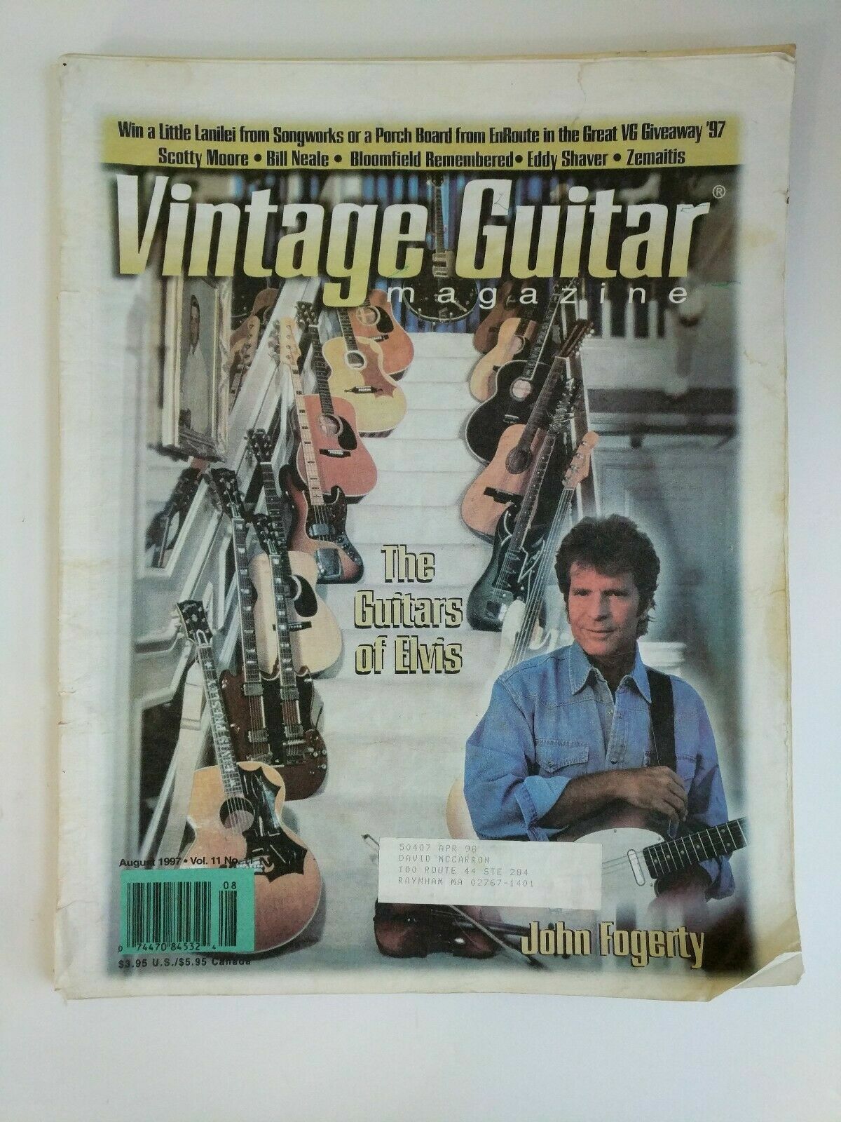 Vintage Guitar Magazine-Aug1997-John Fogerty Cover-220 Pages-Shaver-M113