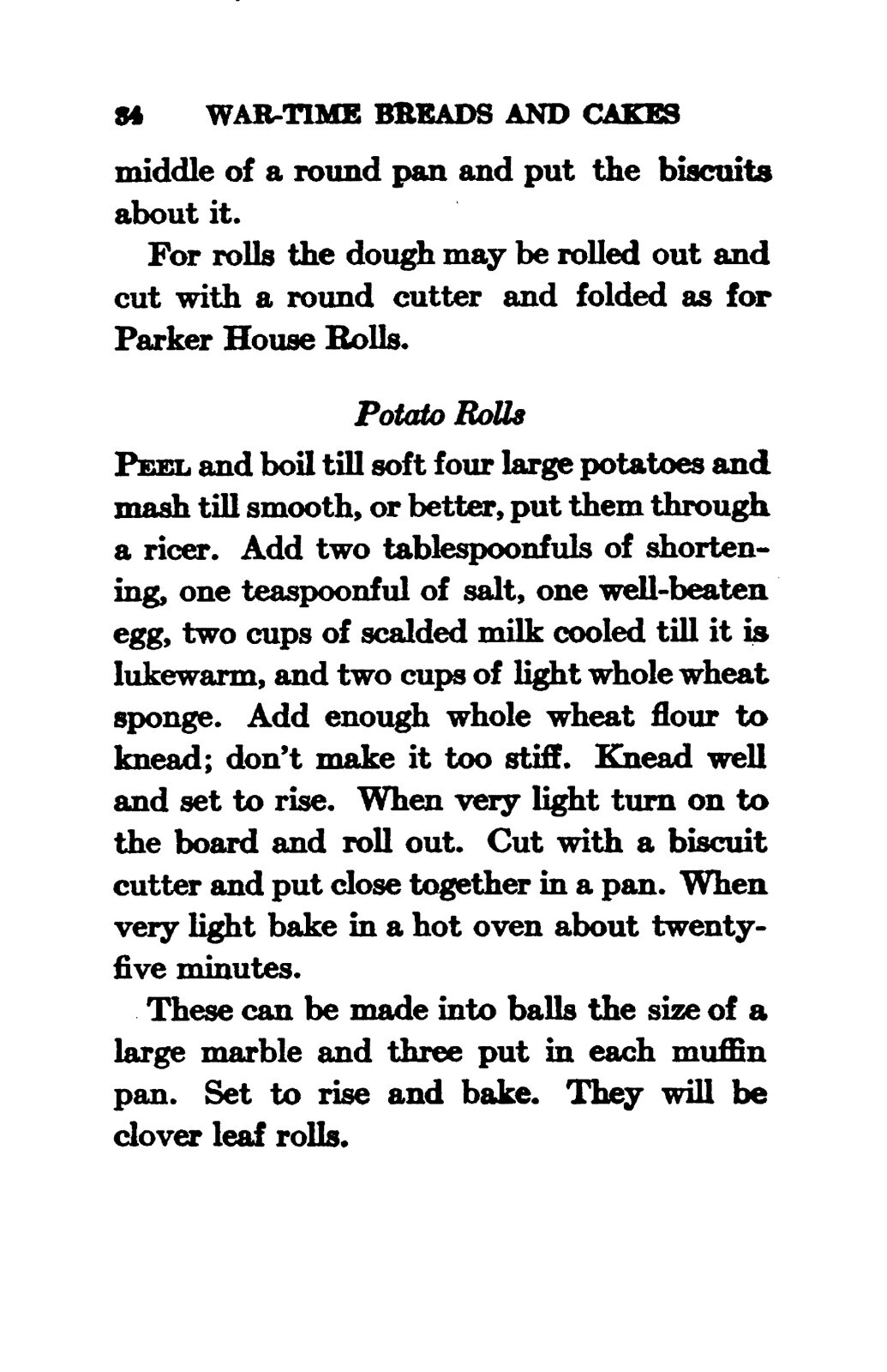 „1918“ War-time breads and cakes Cook Book 72 Pages