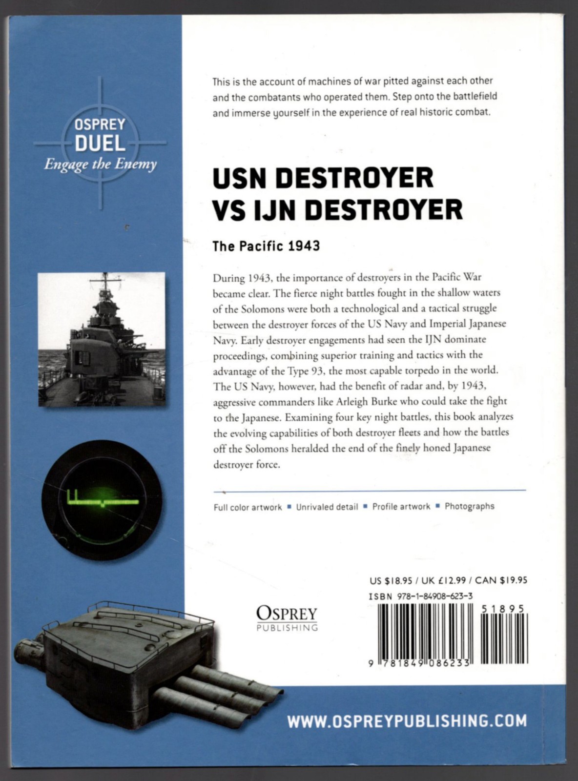 USN Destroyer vs IJN Destroyer: The Pacific 1943, Osprey Duel Series No. 48