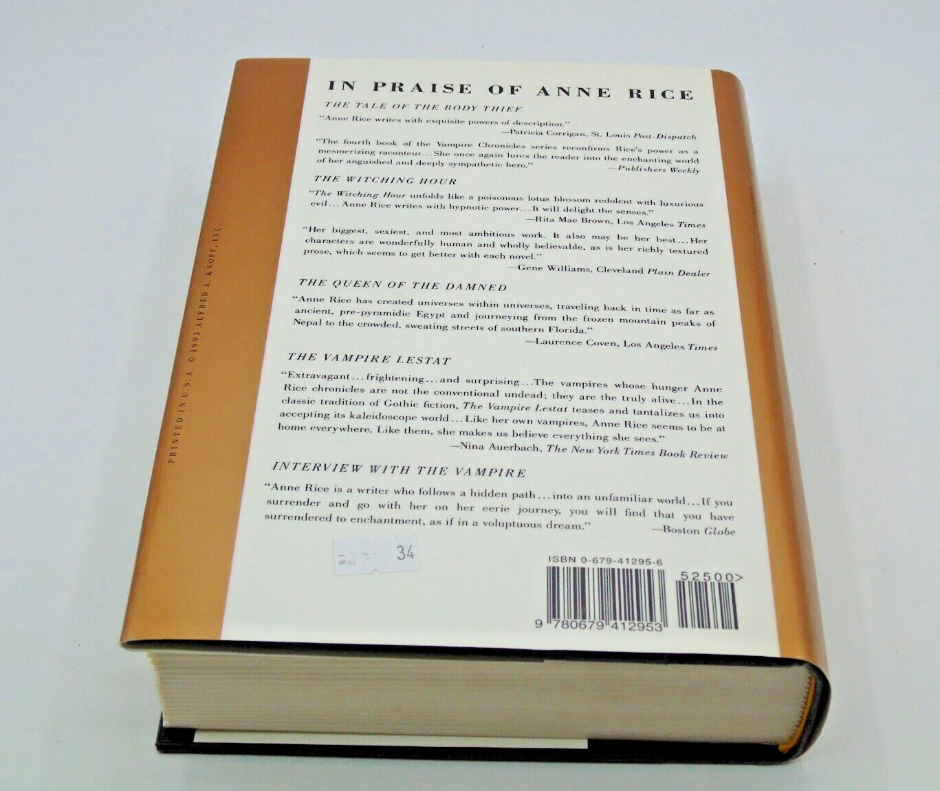 Lasher By Anne Rice First Edition Hardcover Book with Dust Jacket 1993