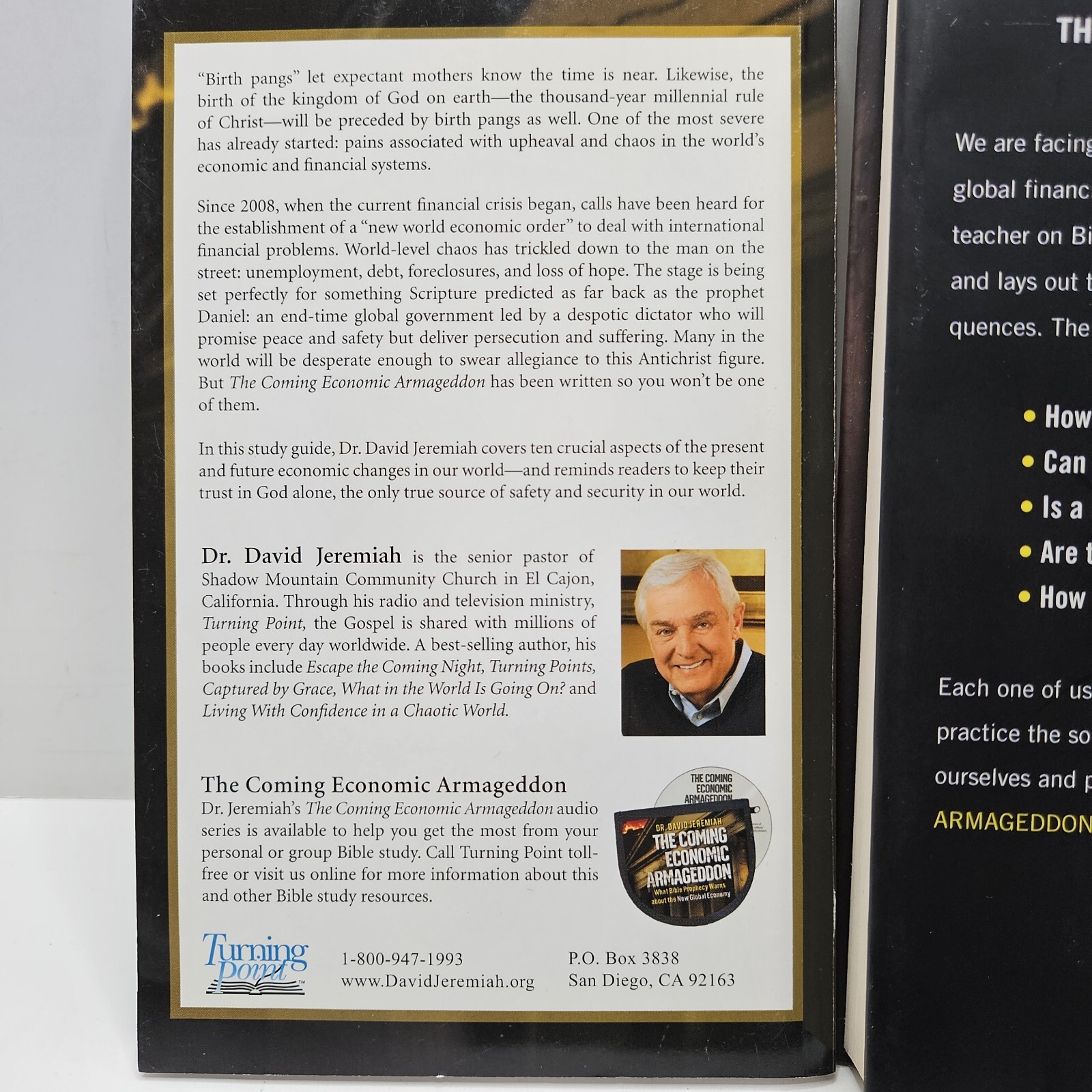 The Coming Economic Armageddon by Dr. David Jeremiah DVDs/BOOK/STUDY GUIDE Used