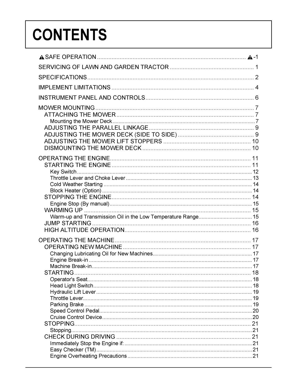 KUBOTA GR2020G GR2120 GR2120AU Operators Manual 2020 – BOUND – COVERS – FOLDOUTS