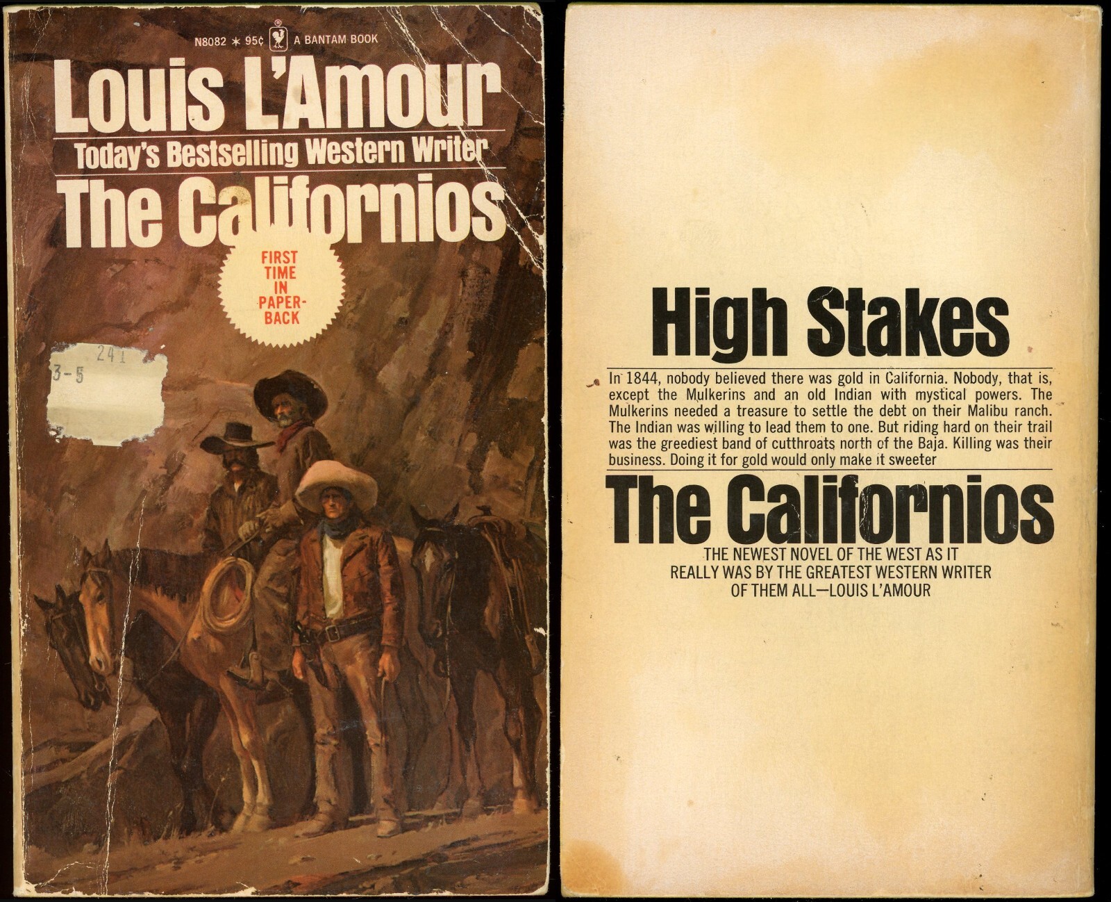 Western Action Adventure Lot of 8 Paperback by Louis Lamour