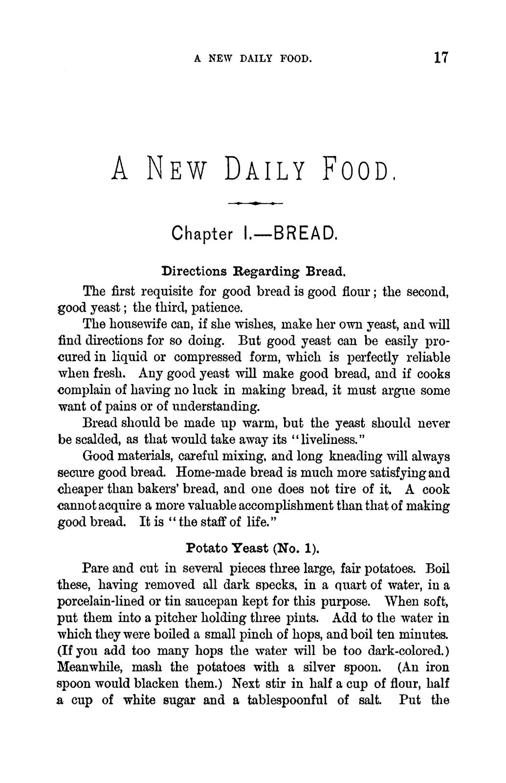 1885 A New Daily Food Vintage Cook Book 129 Pages