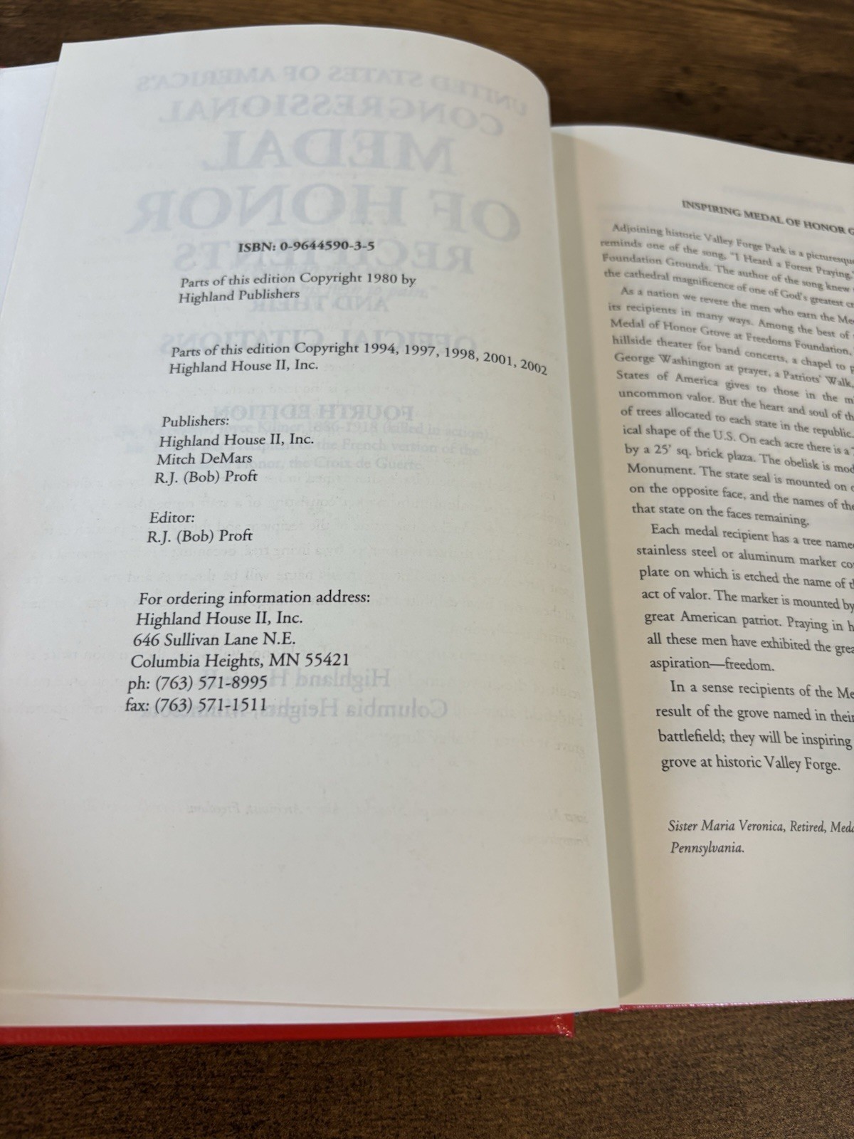 United States of America’s Congressional Medal of Honor Recipients Book HC
