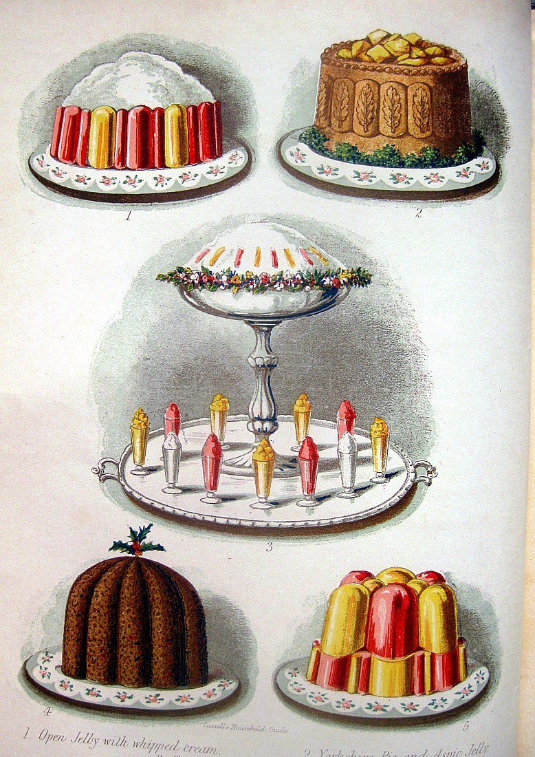 1880 Antique Cookbook Set Victorian House Home Guide Pastry Confectionery Crafts