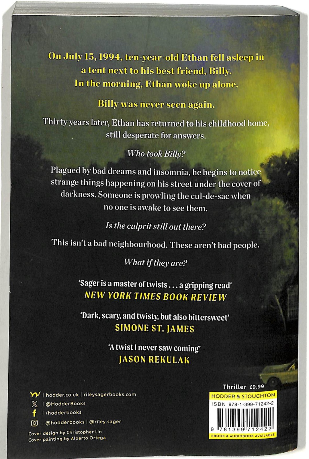 Middle of the Night: The next gripping – Paperback, by Riley Sager – Very Good