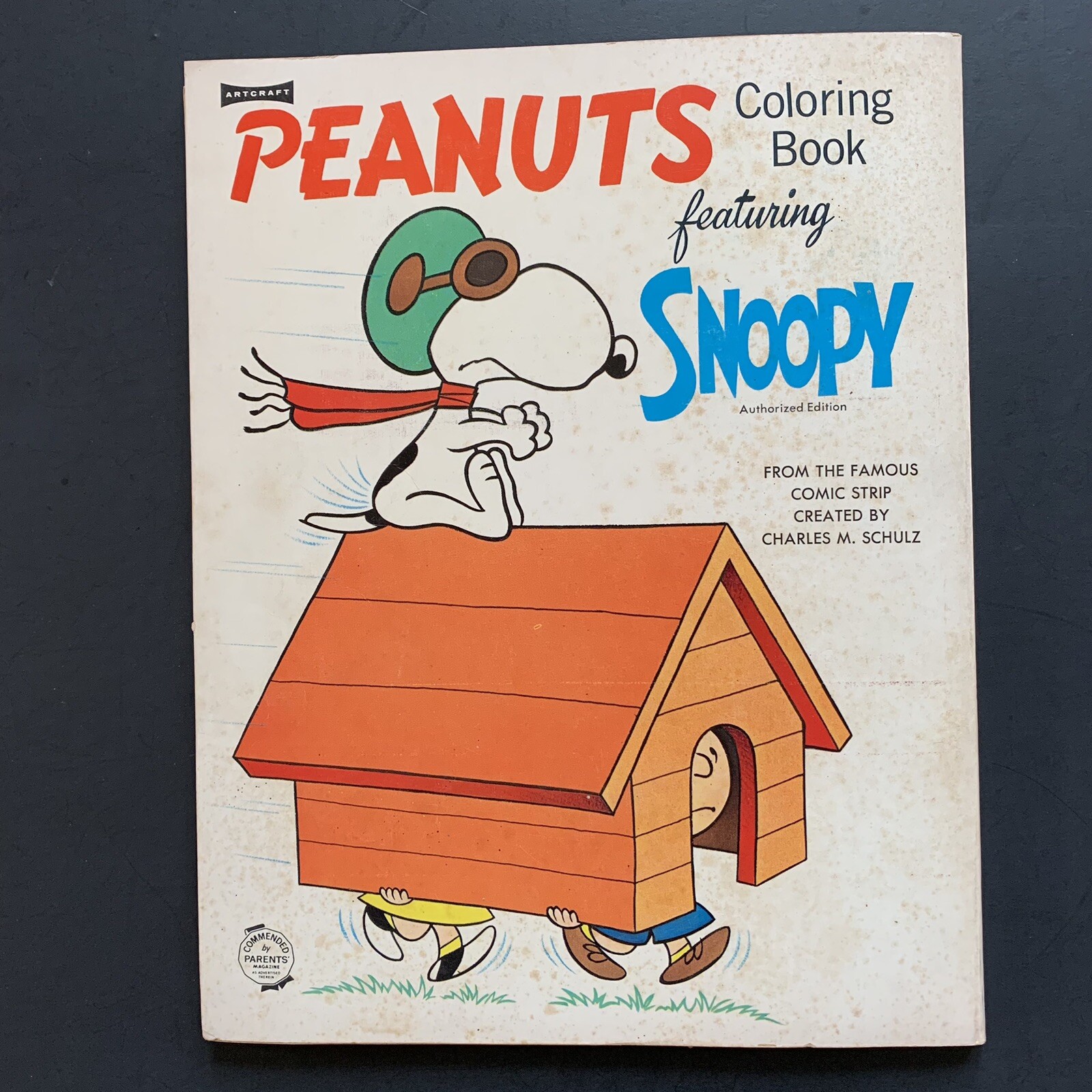 Vintage Coloring Book SNOOPY 1976 Peanuts Used 6 of 80 Pages Saalfield **READ**