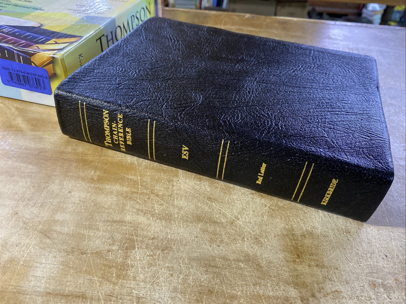 Rare 2016 Kirkbride Thompson Chain-Reference Bible ESV Black Genuine Leather USA