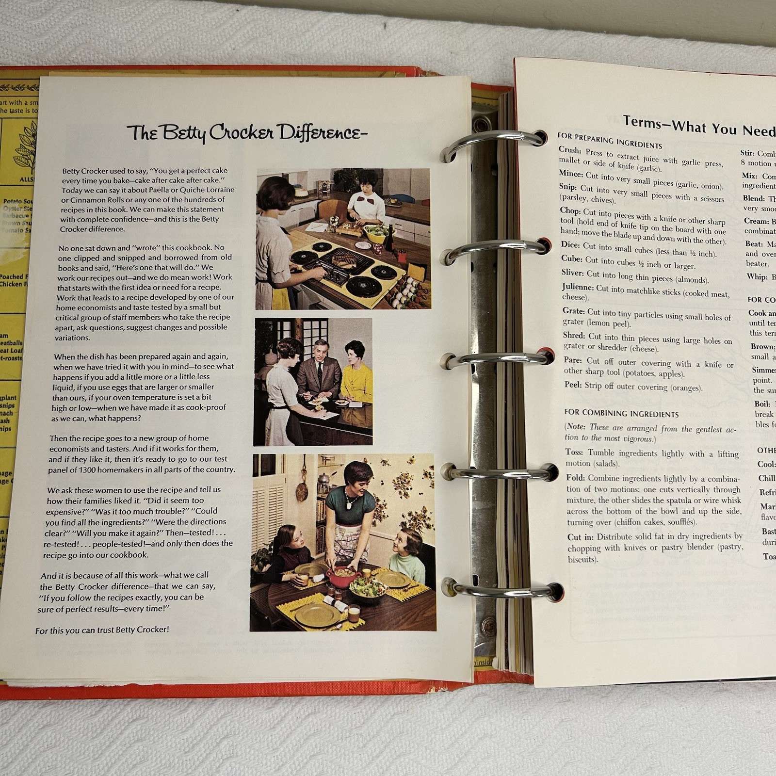 Betty Crocker’s Cookbook 1974 Vintage 23rd Printing with 5 Ring Binder