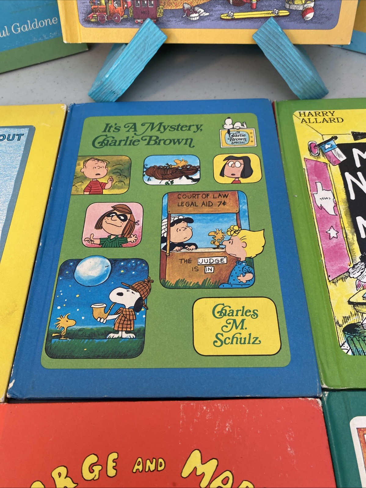 Lot of 10 vintage Children’s Choice Book Club hardcovers, rainbow spine