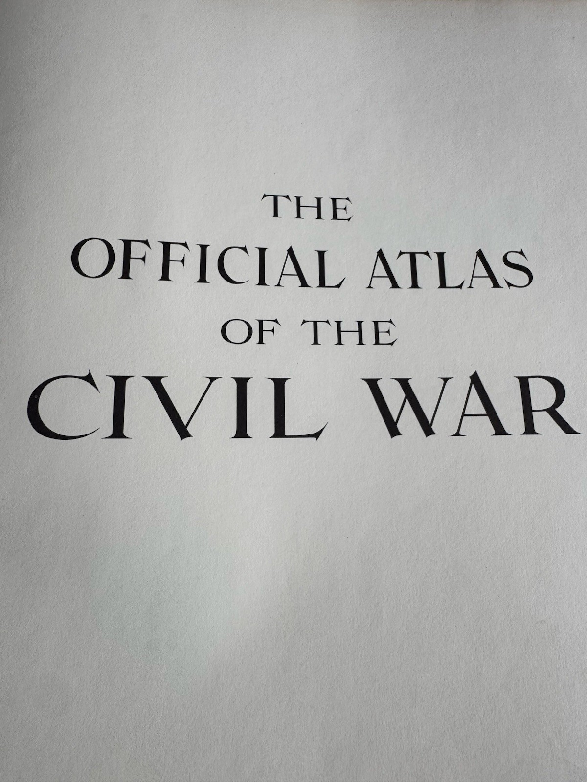 The Official Atlas of the Civil War 1958 1st Edition Huge Map Book Sold As Shown