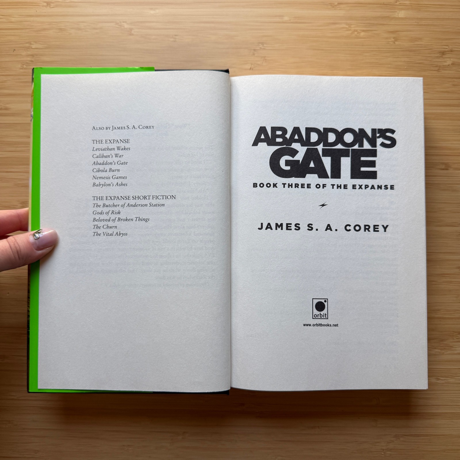 Expanse #3 Abaddon’s Gate by S.A. Corey 2019 1st Printing Orbit Hardcover SF