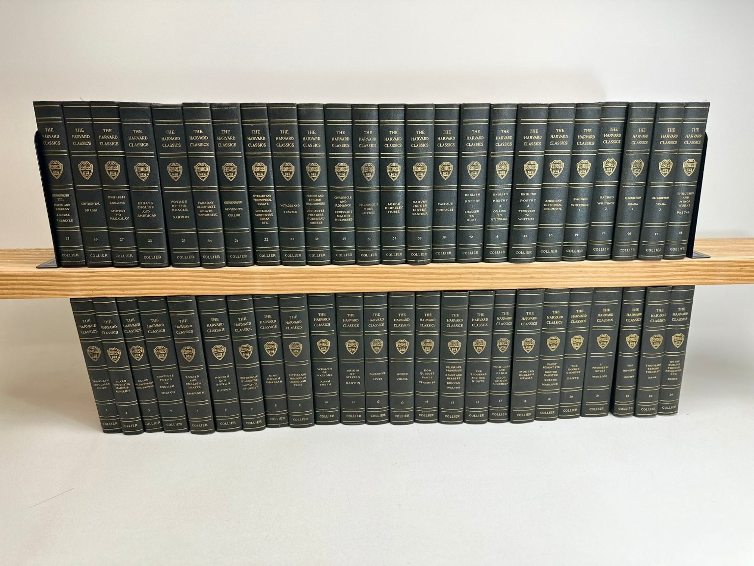 Harvard Classics 1909 Collier Vol 1-48 Set Literary Collection Soft Leather