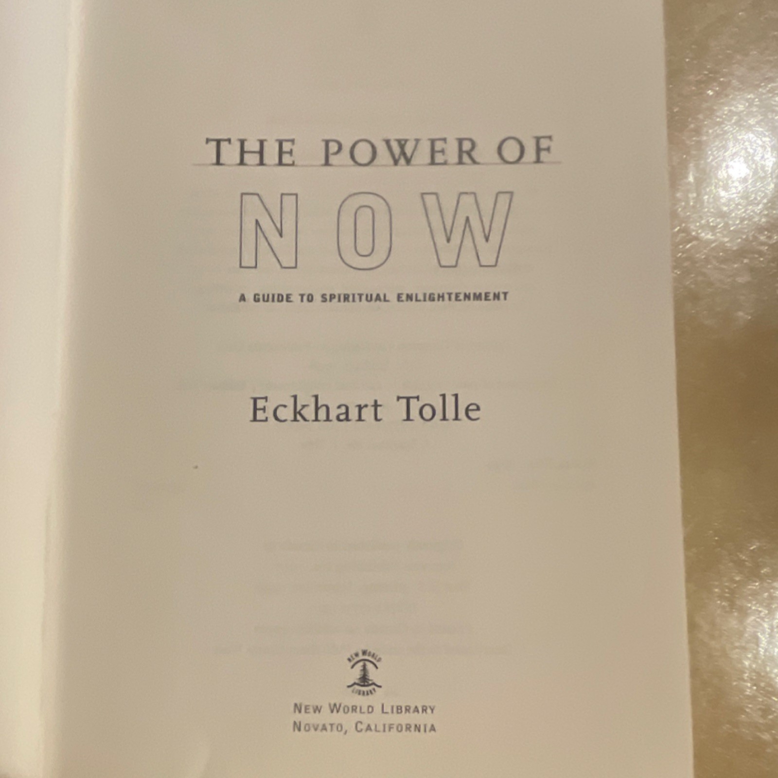 The Power of Now by Eckhart Tolle Hardcover New World Library Spirituality